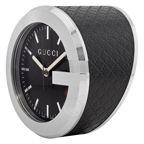 gucci black diamond pattern dial table clock|Gucci Black Diamond Pattern Dial Table Clock YC210006.